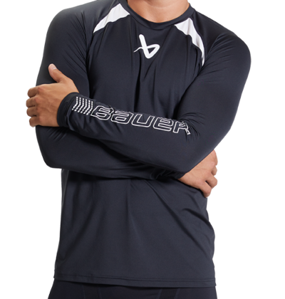 BAUER Elite Padded Neck Protect Long Sleeve Top-Sr