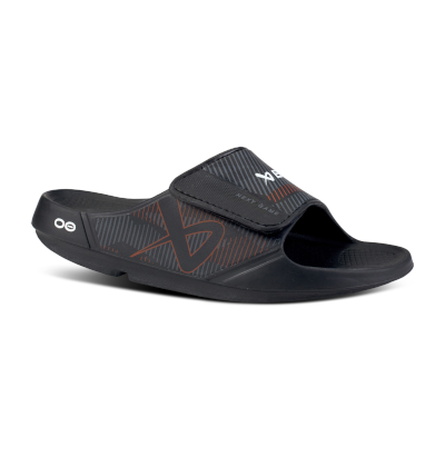 Bauer OOFOS NG Sport Slide Sandal - Black With Strap
